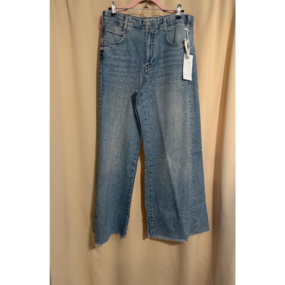 Pilcro The Adi Mid-Rise Studded Flare Jeans Size 29 - Picture 3 of 9
